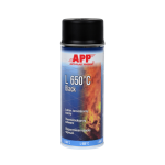 APP Hőálló festék spray fekete L 650°C 400ml